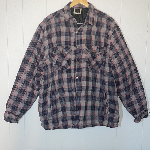 Visive The Jacob Quilted Mens Button Down Flannel Jacket - Picture 8 of 17